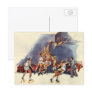 Vintage Basketball Players Playing a Game Postcard
