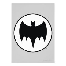 Vintage Bat Symbol Custom Invitations