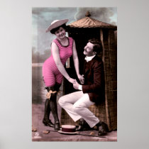 Vintage Bathing Beauty Color Tinted Posters