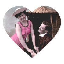 Vintage Bathing Beauty Color Tinted Sticker