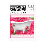 vintage bathtub postcard stamp- customize