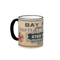 Vintage Bay Rum Label Mug Ad
