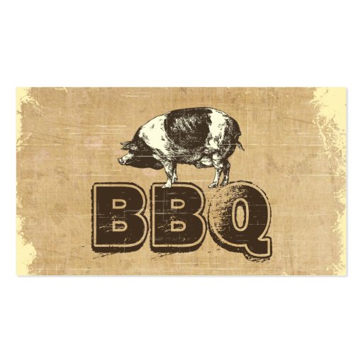 Vintage BBQ Pork Business Card (front side)