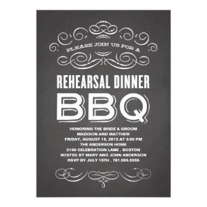 VINTAGE BBQ | REHEARSAL DINNER BBQ PERSONALIZED INVITATION