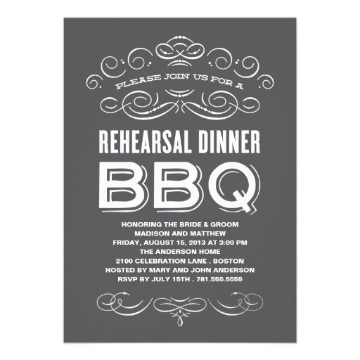 VINTAGE BBQ | REHEARSAL DINNER BBQ INVITES (front side)