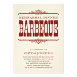 Vintage BBQ Rehearsal Dinner Invitations
