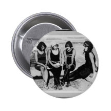 Vintage Beach Beauties Photo Pinback Button