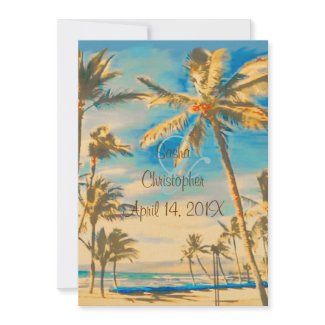 Vintage Beach Scence/Aloha/Luau invitation