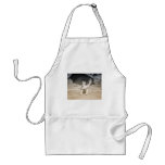 Vintage Beach Scene with Little Girl Aprons