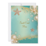 Vintage beach shells elegant wedding invitations