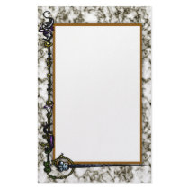 vintage beast border custom stationery