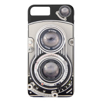 vintage, camera, funny, photography, cool, classic, analog, steampunk, retro, vintage camera, fashion, lens, antique, photo, old, design, film, twin lens reflex, square format, iphone 6plus case, [[missing key: type_casemate_cas]] with custom graphic design