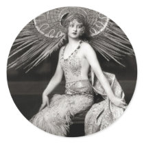 Vintage Beautiful Decorated Dancer Sticker