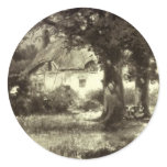 Vintage - Beautiful Landscape - Cottage & Stream stickers
