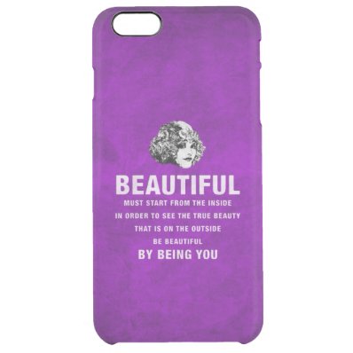 Vintage Beautiful Must Start Grunge Clear iPhone 6 Plus Case