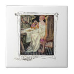 Vintage Beauty and the Beast Tile