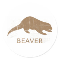 Vintage Beaver stickers by animalworld Vintage Beaver stickers