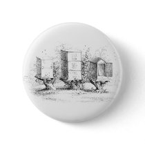 Vintage Bee Boxes Honey Button