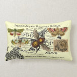 Vintage Bee Collage Throw Pillow