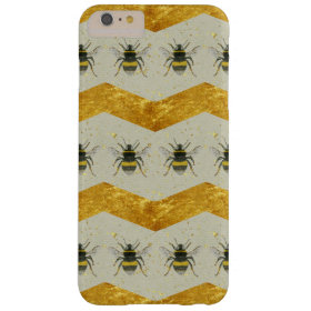Vintage Bee & Gold Chevron iPhone 6 Plus Case Barely There iPhone 6 Plus Case