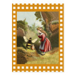 Vintage Bee Little Girl Honey Pot Postcards