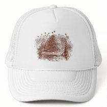 Vintage Beehive Beekeeping Trucker Hat