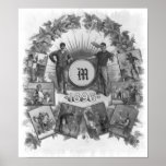 Vintage Beer Brewers monogram posters