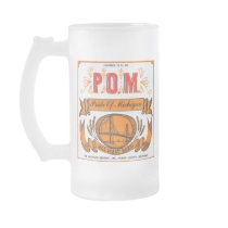 Vintage Beer Frosted Glass Mug