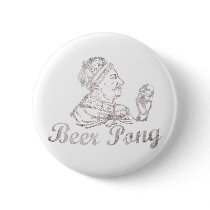 Vintage Beer Pong King buttons by Drinking_Shirts Vintage Beer Pong King buttons