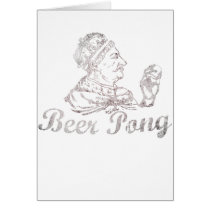 Vintage Beer Pong King Greeting Card
