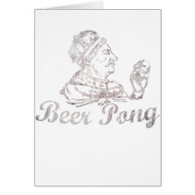 Vintage Beer Pong King Greeting Card