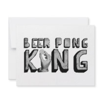 Vintage Beer Pong King invitations by Drinking_Shirts Vintage Beer Pong King invitations