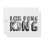 Vintage Beer Pong King Custom Announcements