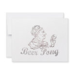 Vintage Beer Pong King Custom Invitations