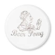Vintage Beer Pong King magnets by Drinking_Shirts Vintage Beer Pong King magnets