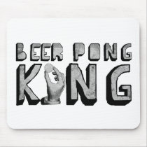 Vintage Beer Pong King Mouse Pads