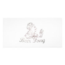 Vintage Beer Pong King photo cards