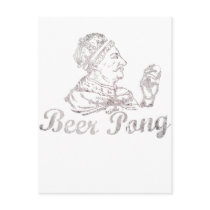 Vintage Beer Pong King Post Card