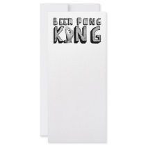 Vintage Beer Pong King Custom Rack Card