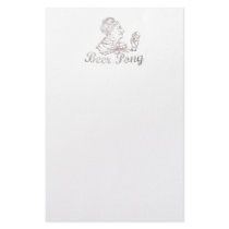 Vintage Beer Pong King stationery