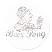 Vintage Beer Pong King Stickers