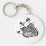 Vintage Bees Keychain