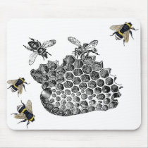 Vintage Bees Mousepads