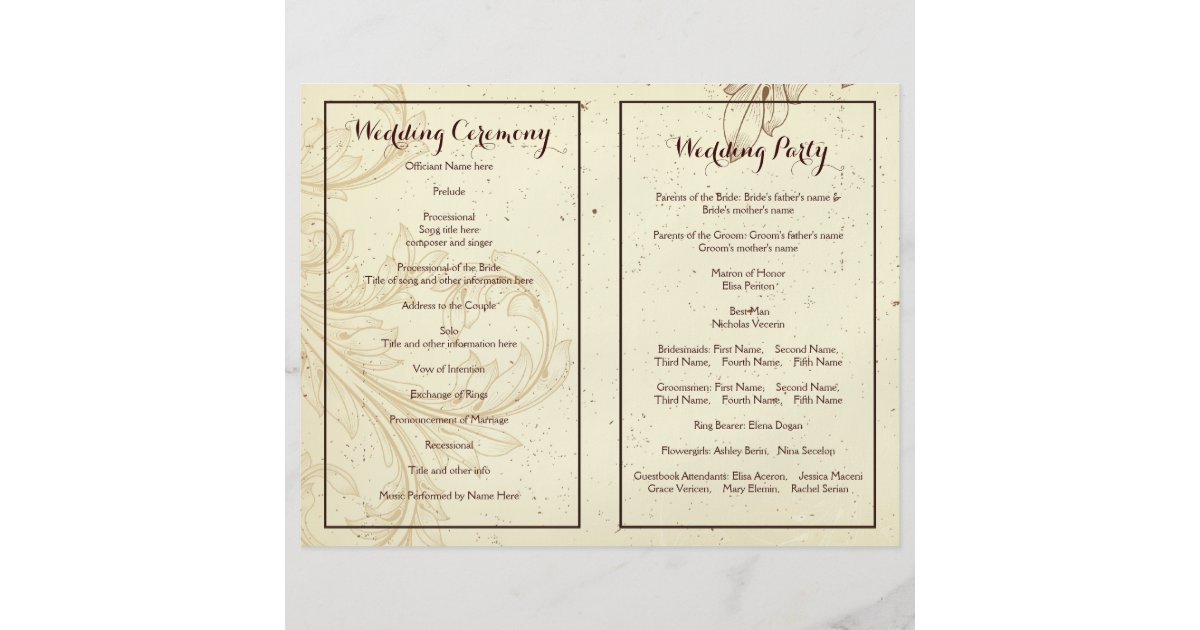 wedding scroll programs