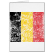 Vintage Belgium Flag Card