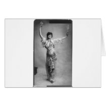 Vintage Belly Dancer Greeting Card