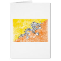 Vintage Bhutan Greeting Card