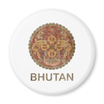 Vintage Bhutan Refrigerator Magnets