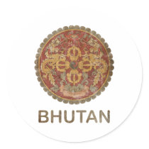 Vintage Bhutan Sticker
