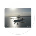 Vintage bi-planes in formation stickers by VathauerStudio Vintage bi-planes in formation stickers